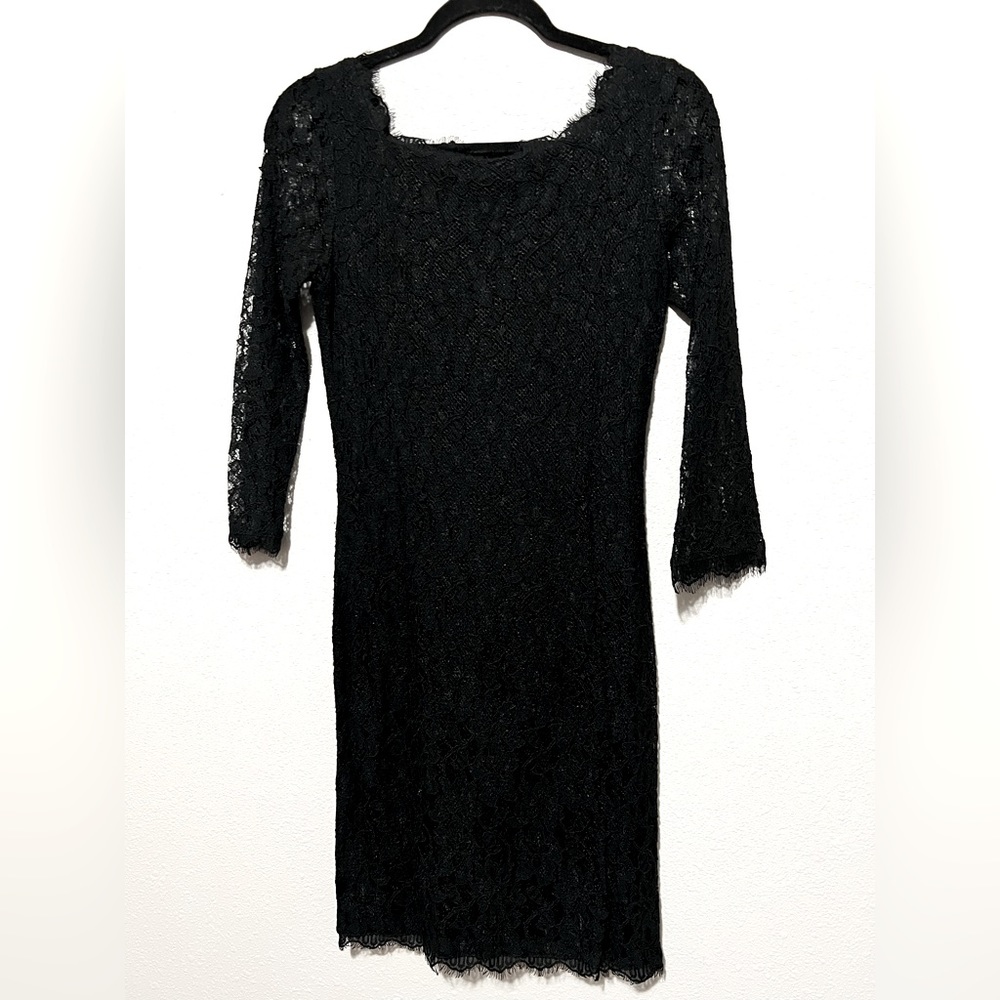DIANEvonFURSTENBERG Zarita Lace Sheath Dress in Black size 6